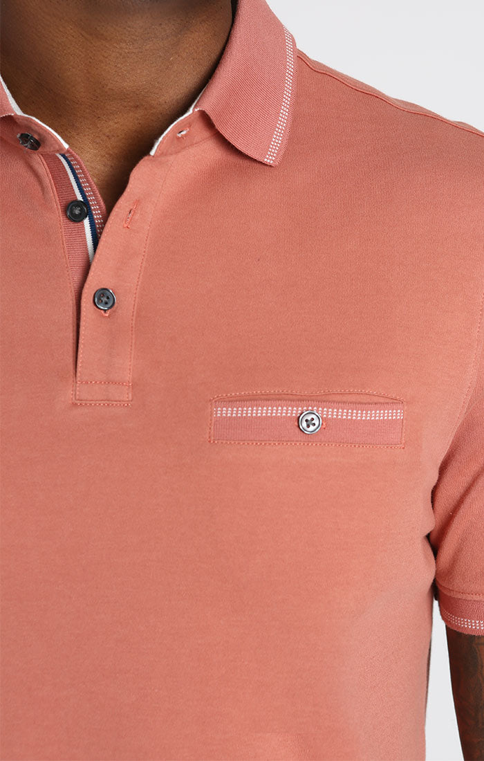 Red Luxe Cotton Interlock Polo Shirt - stjohnscountycondos