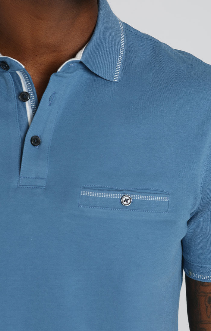 Slate Luxe Cotton Interlock Polo Shirt - stjohnscountycondos