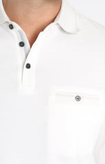 White Luxe Cotton Interlock Polo Shirt - stjohnscountycondos