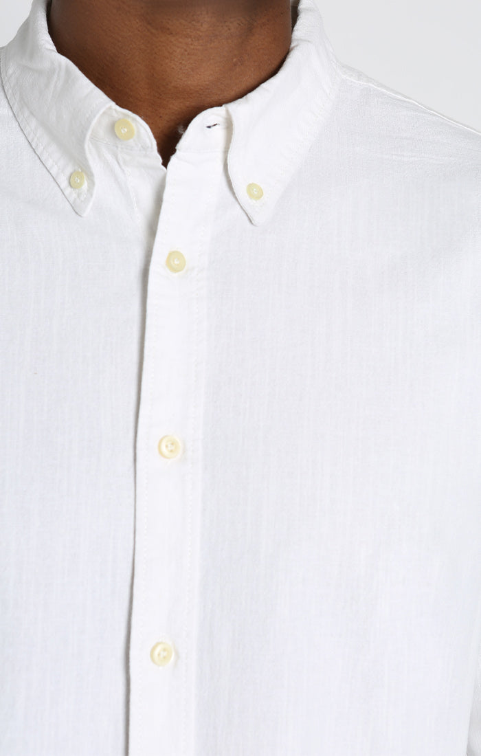 White Stretch Chambray Long Sleeve Shirt - stjohnscountycondos