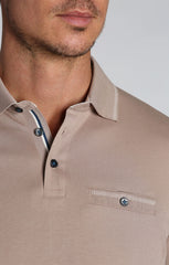 Tan Luxe Cotton Interlock Polo Shirt - stjohnscountycondos