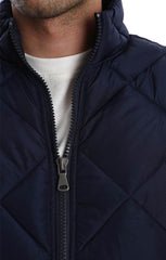 Navy Quilted Puffer Jacket - stjohnscountycondos