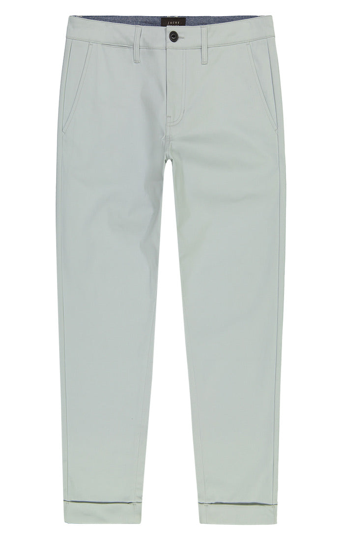 Light Blue Cropped Fit Stretch Bowie Chino - stjohnscountycondos