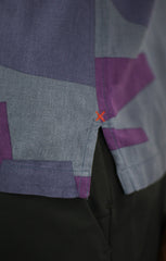 Purple Printed Rayon Short Sleeve Camp Shirt - stjohnscountycondos