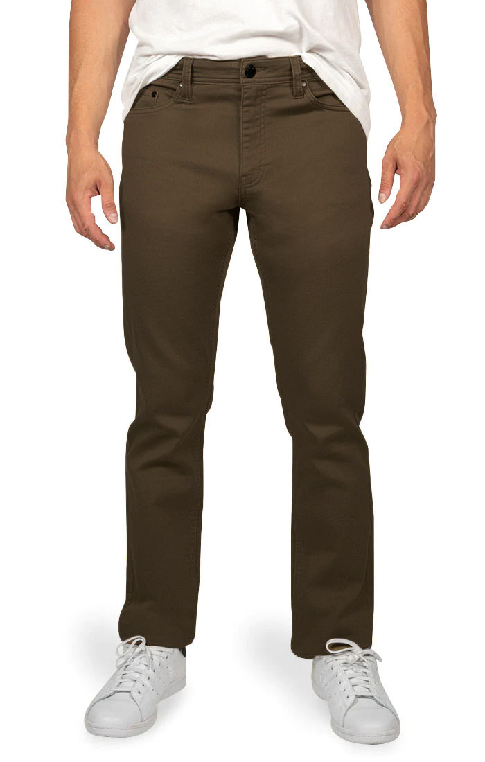 Brown Straight Fit Stretch Traveler Pant - stjohnscountycondos