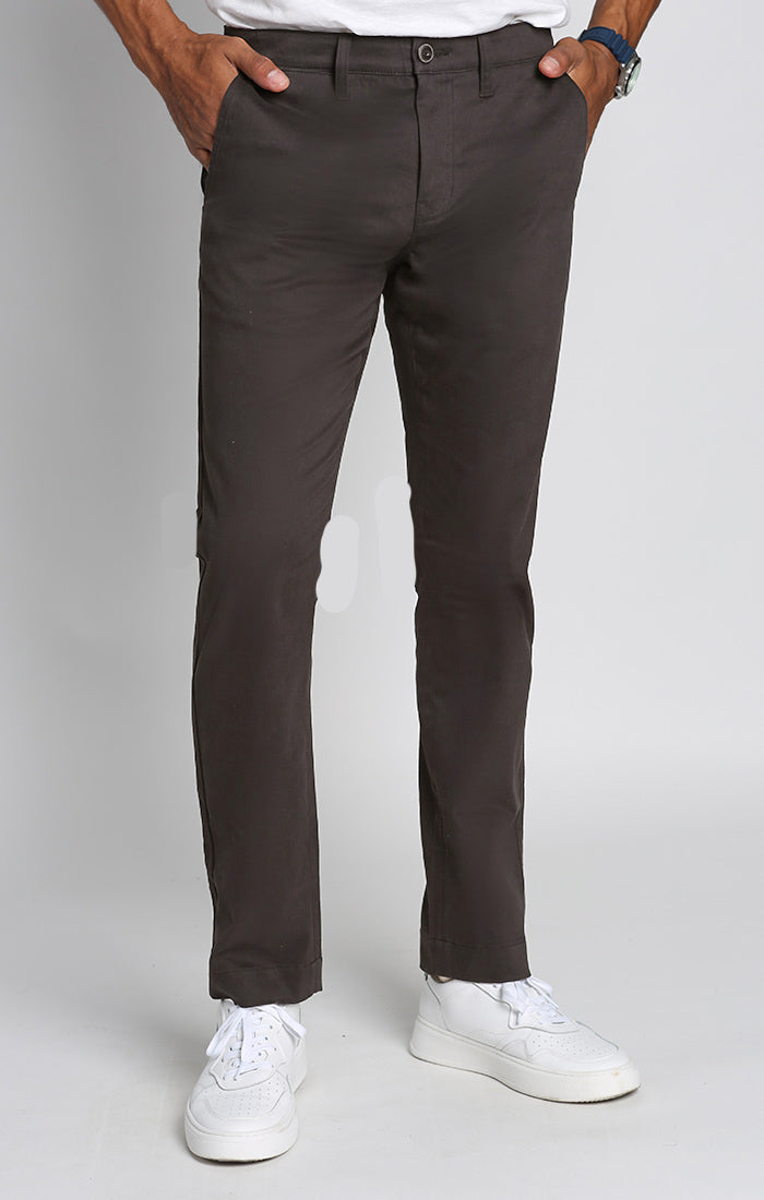 Charcoal Stretch Straight Fit Bowie Chino - stjohnscountycondos