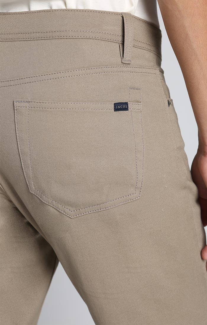 Taupe Slim Fit Stretch Twill 5 Pocket Pant - stjohnscountycondos