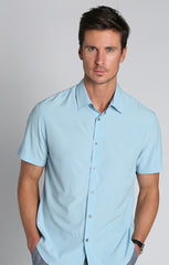 Light Blue Gravityless Short Sleeve Shirt - stjohnscountycondos