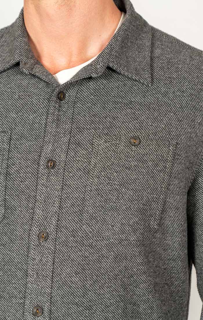 Grey Knit Flannel Shirt - stjohnscountycondos