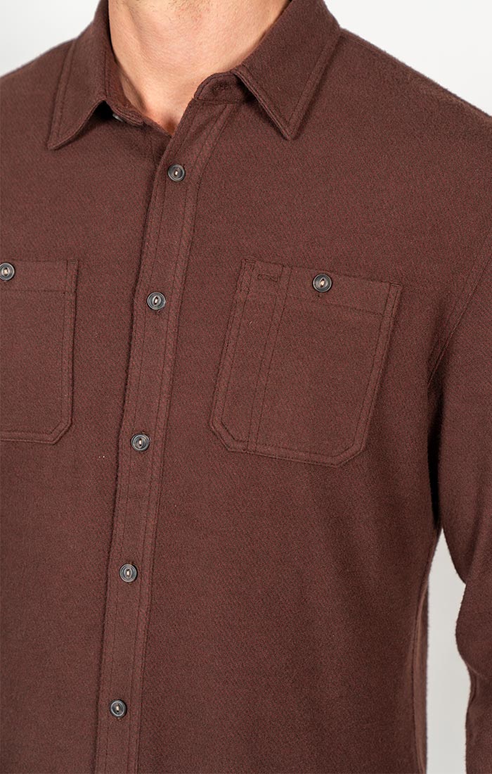 Burgundy Knit Flannel Shirt - stjohnscountycondos