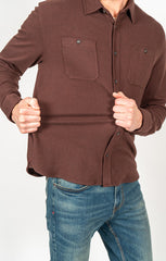 Burgundy Knit Flannel Shirt - stjohnscountycondos