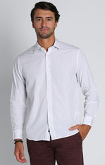 White Striped Laundered Shirt - stjohnscountycondos