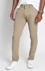 Taupe Stretch Straight Fit 5 Pocket Twill Pant - stjohnscountycondos