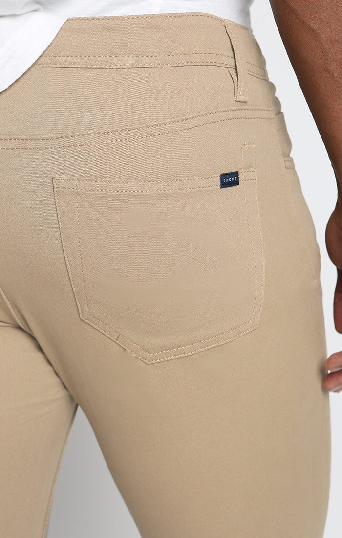 Khaki Stretch Slim Fit 5 Pocket Twill Pant - stjohnscountycondos