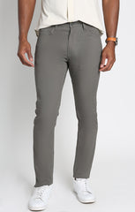 Grey Stretch Slim Fit 5 Pocket Twill Pant - stjohnscountycondos