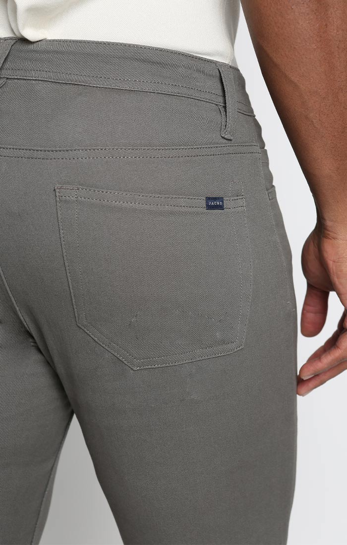 Grey Stretch Slim Fit 5 Pocket Twill Pant - stjohnscountycondos