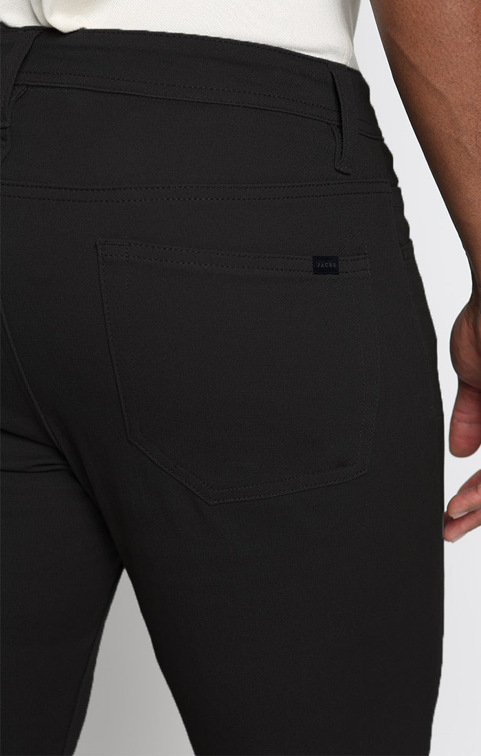 Black Stretch Straight Fit 5 Pocket Twill Pant - stjohnscountycondos