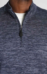 Indigo Space Dye Quarter Zip Pullover - stjohnscountycondos