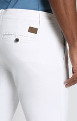 White Straight Fit Stretch Bowie Chino - stjohnscountycondos