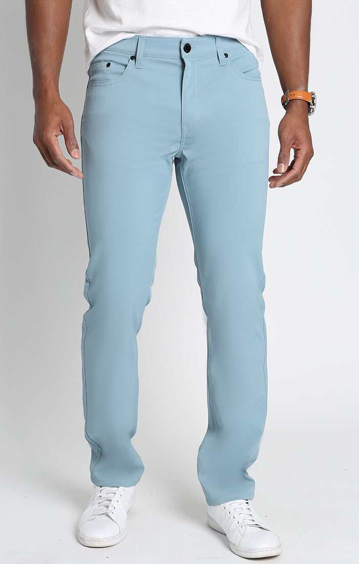 Teal Straight Fit 5 Pocket Tech Pant - stjohnscountycondos