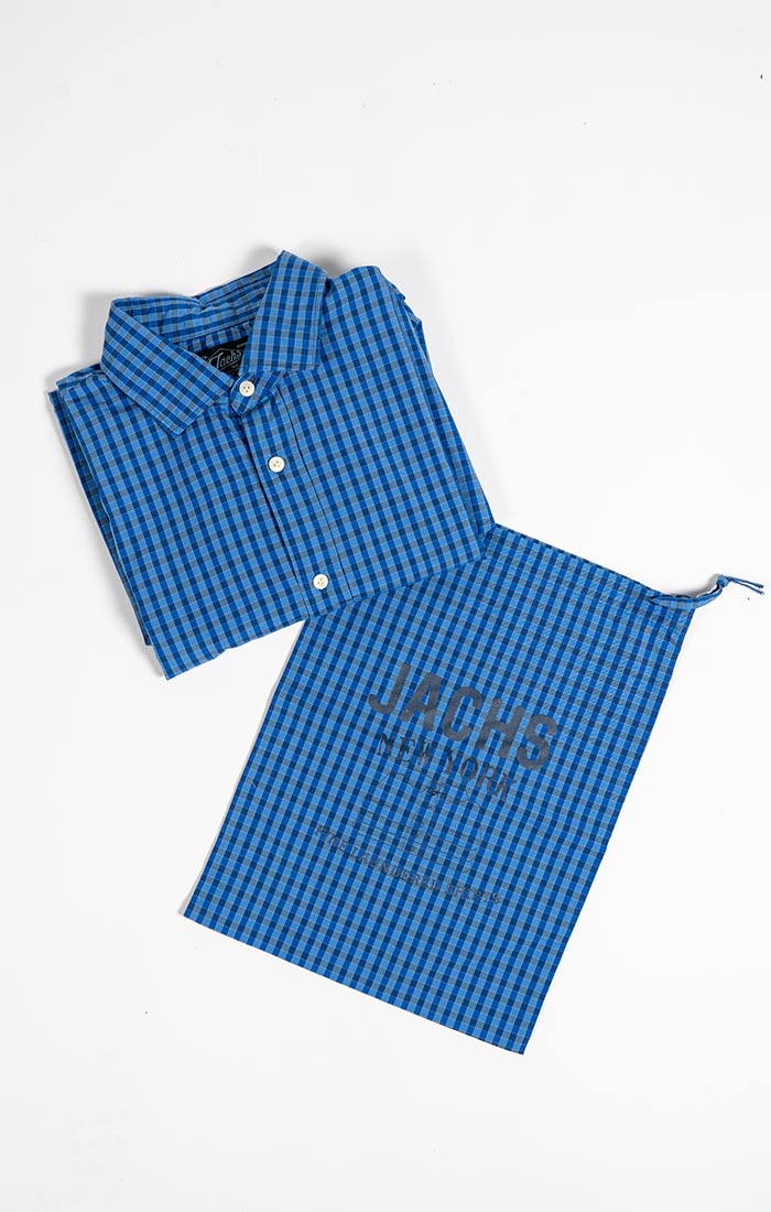 Blue Plaid Laundered Shirt - stjohnscountycondos