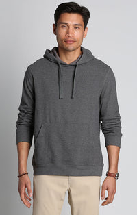 Charcoal Stretch Poly Rayon Hoodie - stjohnscountycondos