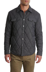 Charcoal Quilted Shirt Jacket - stjohnscountycondos