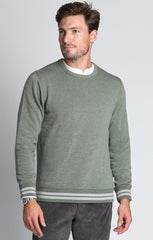 Green Soft Touch Varsity Crewneck Pullover - stjohnscountycondos