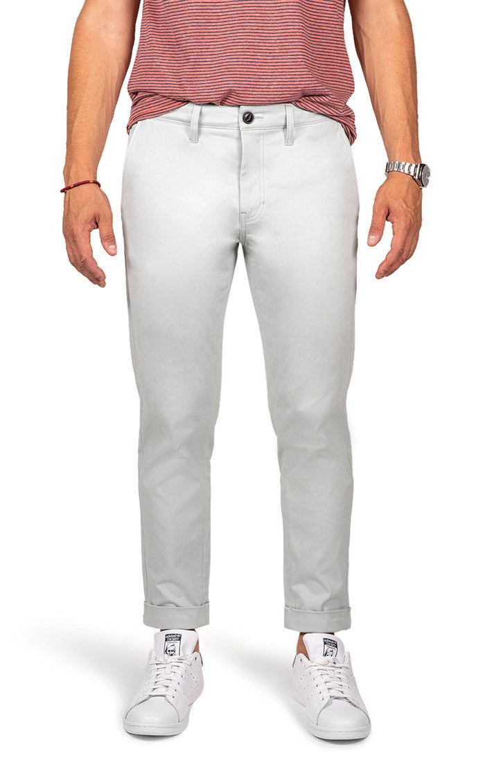 Light Blue Cropped Fit Stretch Bowie Chino - stjohnscountycondos