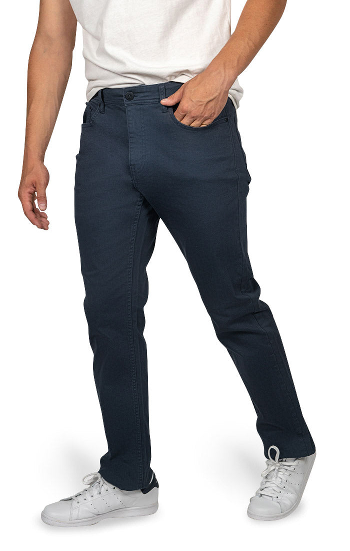 Navy Straight Fit Stretch Twill Pant - stjohnscountycondos