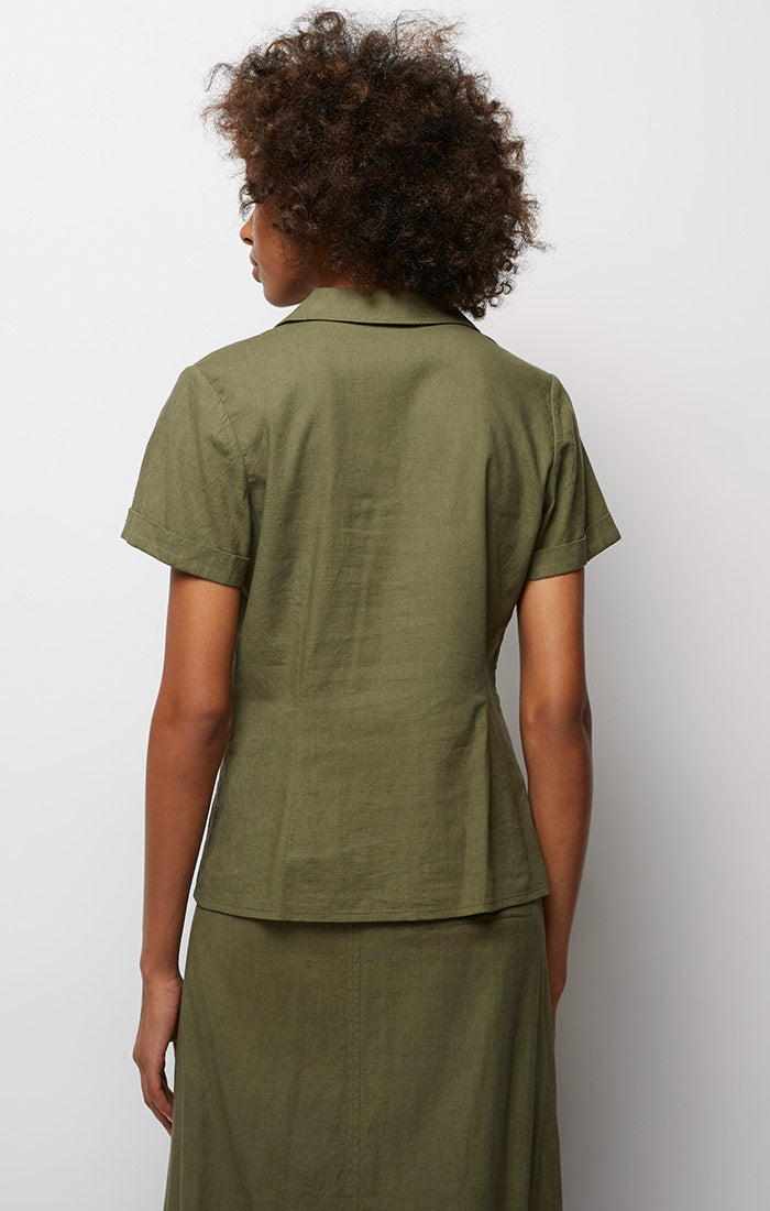 Olive Safari Shirt - stjohnscountycondos