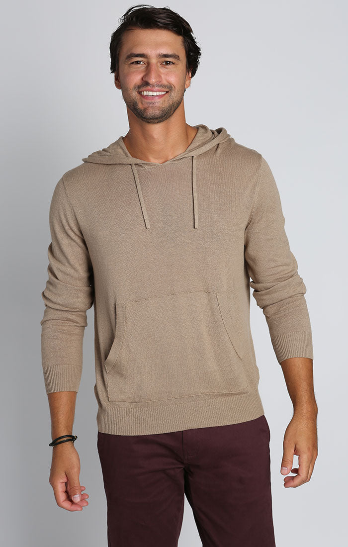 Tan Hooded Pullover Sweater - stjohnscountycondos