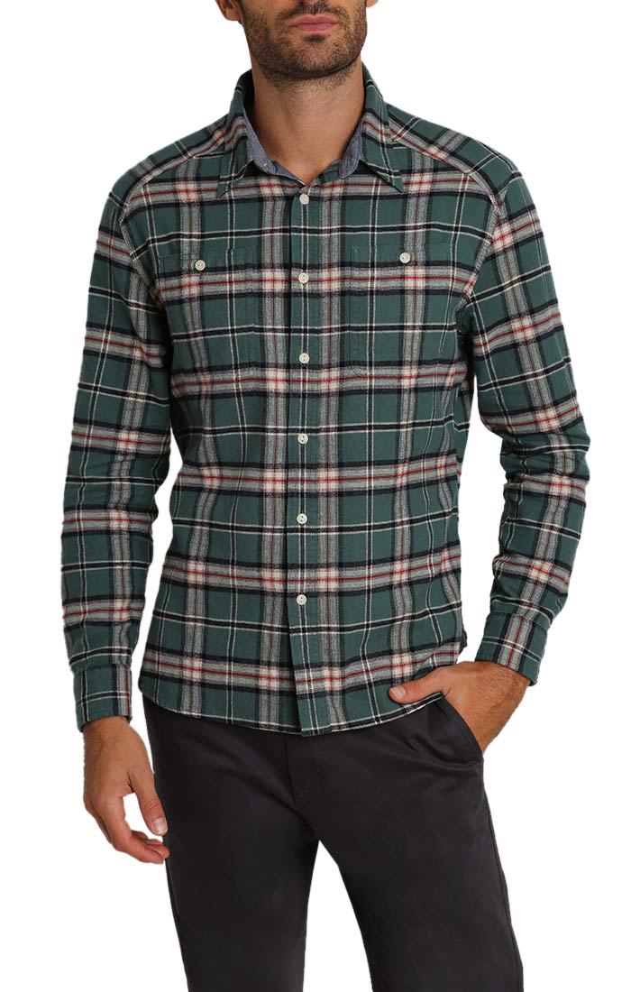 Green Plaid Flannel Shirt - stjohnscountycondos