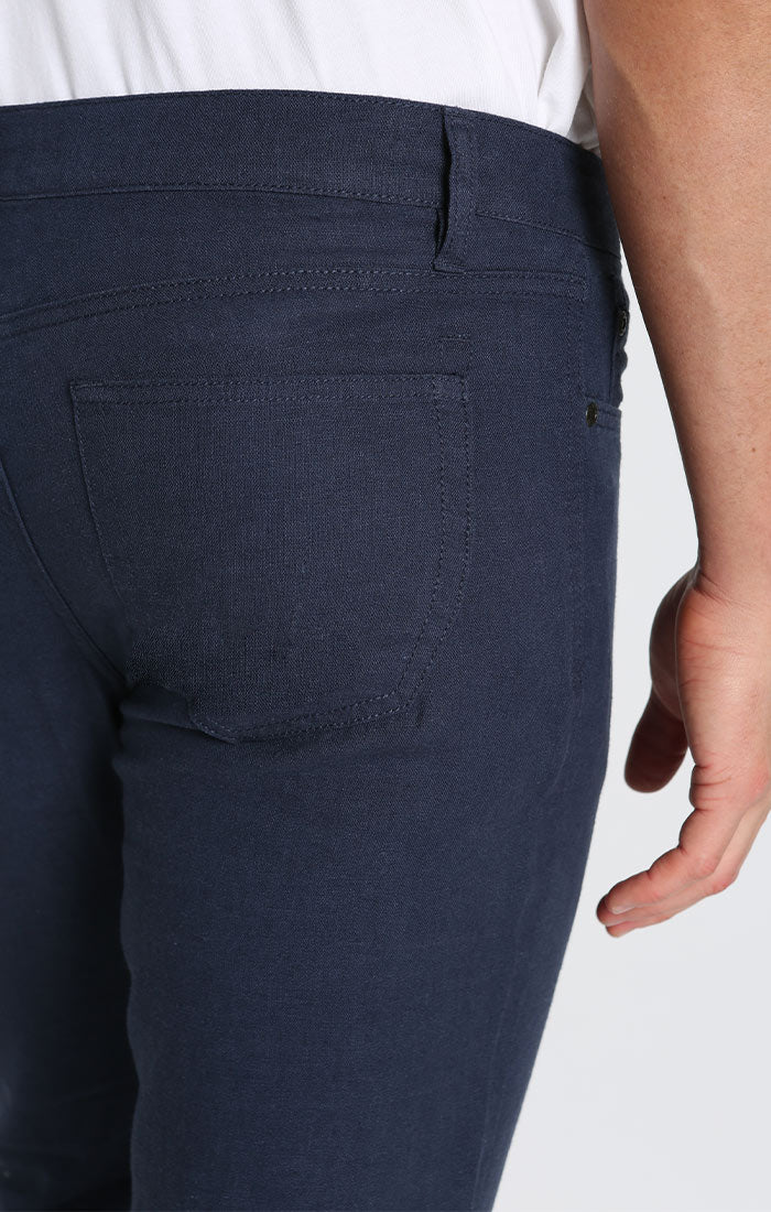 Indigo Straight Fit 5 Pocket Linen Pant - stjohnscountycondos