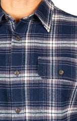 Indigo Plaid Brawny Flannel Shirt - stjohnscountycondos