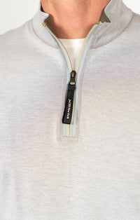 Light Grey Cotton Modal Quarter Zip Pullover - stjohnscountycondos