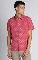 Pink Dobby Short Sleeve Shirt - stjohnscountycondos