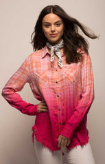 Pink Dip Dye Madras Plaid Shirt - stjohnscountycondos