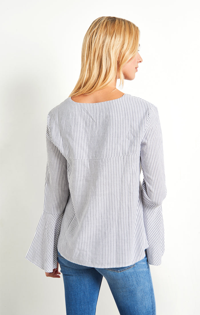 Babydoll Pullover with Bell Sleeves - stjohnscountycondos