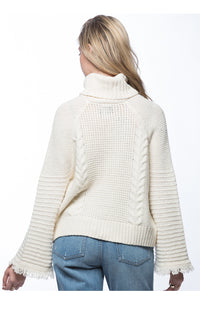 Bell Sleeve Turtleneck Sweater- Cream - stjohnscountycondos