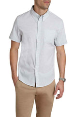 White Dot Print Short Sleeve Tech Shirt - stjohnscountycondos