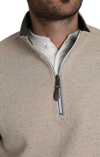 Tan Donegal Stretch Quarter Zip Pullover - stjohnscountycondos