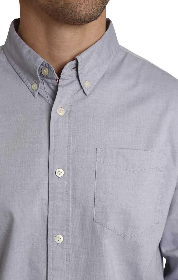 Grey Stretch Oxford Shirt - stjohnscountycondos