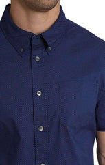 Navy Dot Print Short Sleeve Tech Shirt - stjohnscountycondos