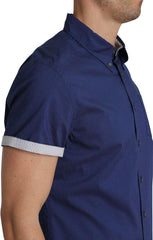 Navy Dot Print Short Sleeve Tech Shirt - stjohnscountycondos