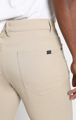 Taupe Straight Fit 5 Pocket Tech Pant - stjohnscountycondos