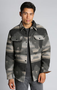 Charcoal Aztec Wool Shirt - stjohnscountycondos