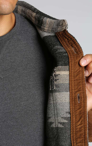 Charcoal Aztec Wool Shirt - stjohnscountycondos