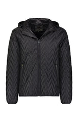 Black Herringbone Light Puffer Jacket - stjohnscountycondos