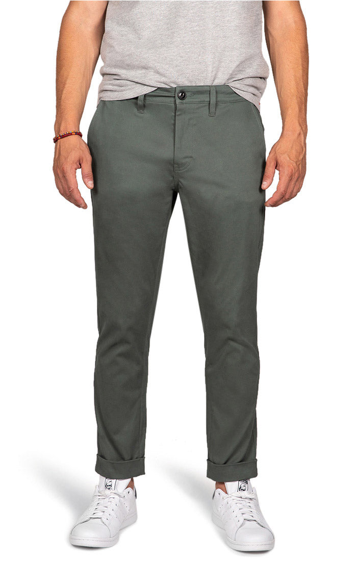 Spruce Green Cropped Fit Stretch Bowie Chino - stjohnscountycondos